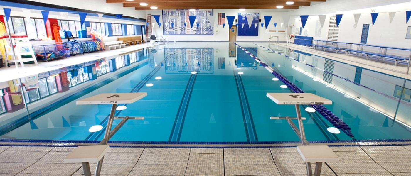的 six-lane indoor pool located on the Biddeford Campus